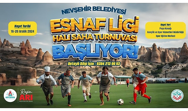 Esnaf Ligi Halı Saha Futbol Turnuvası Düzenlenecek